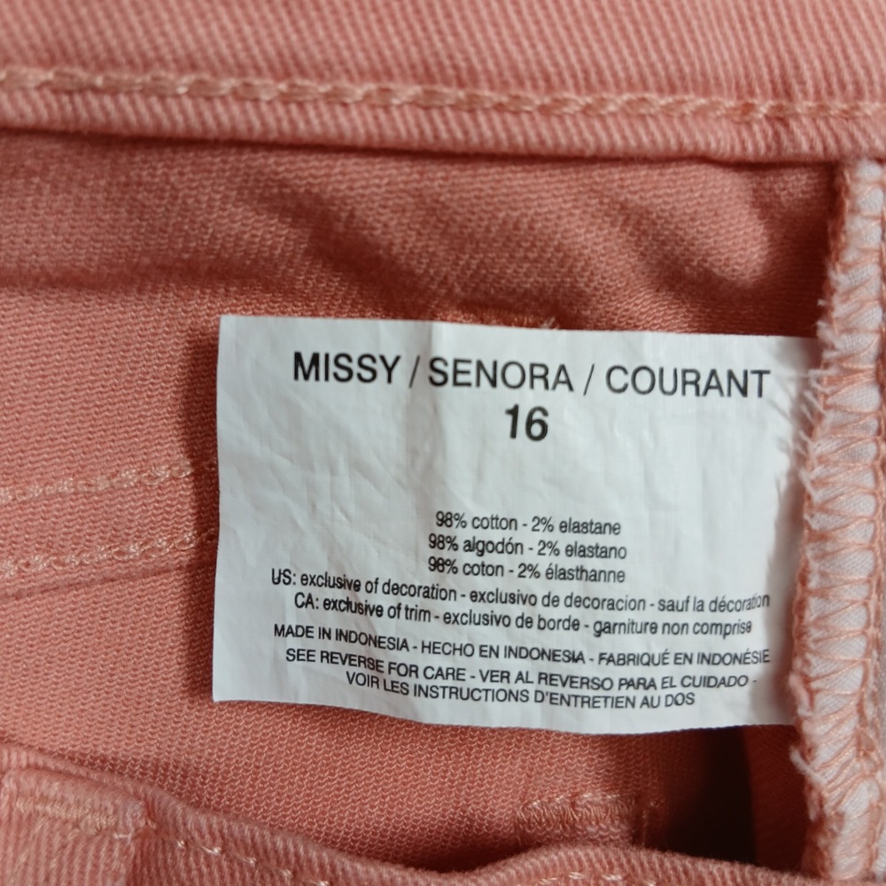 Gloria Vanderbilt Amanda Women's 16 Coral Cropped‎ Jeans Slimming Effect - Picture 4 of 7